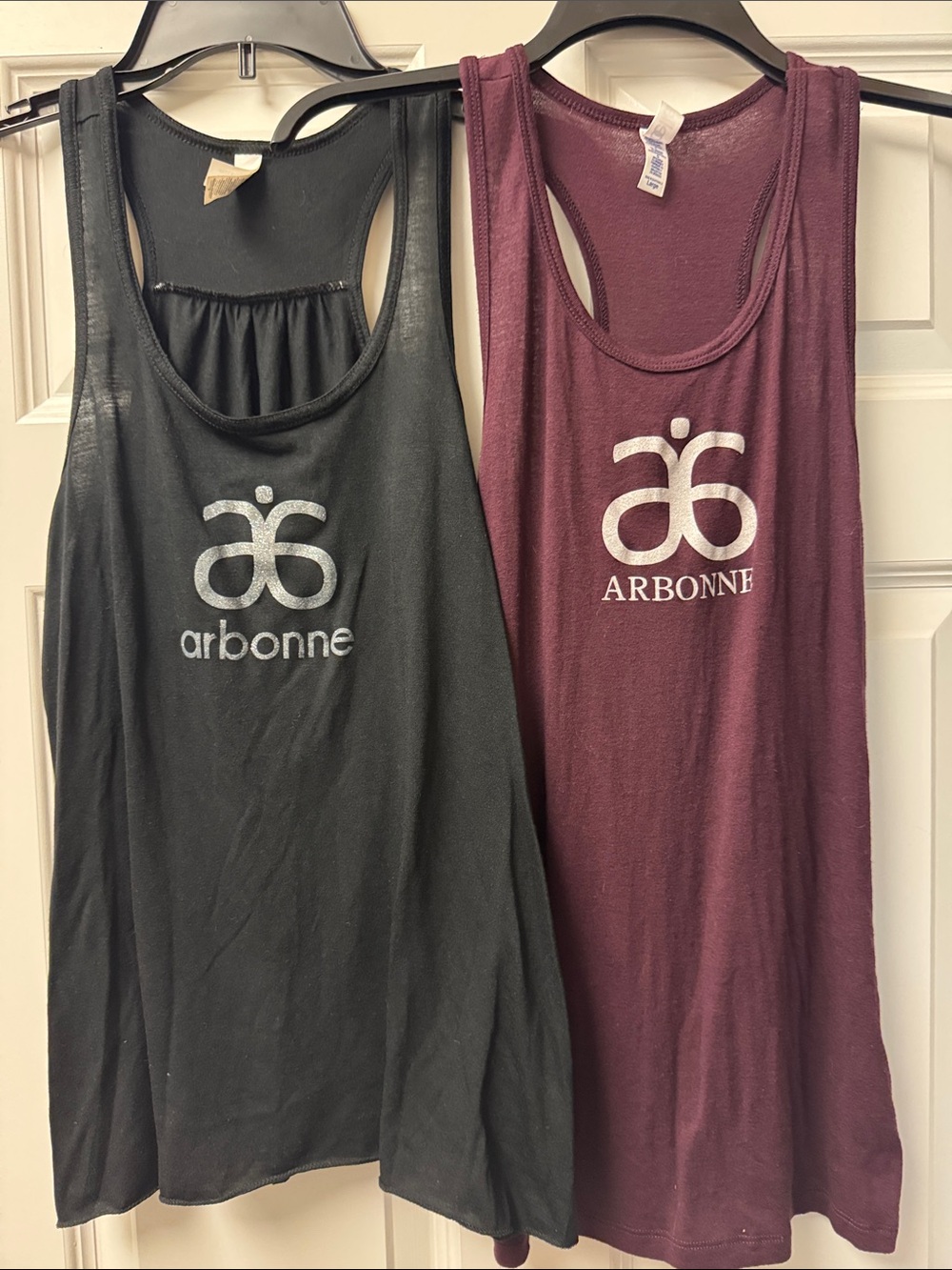 Arbonne Logo Racerback Tanks (Set of 2) - Black & Burgundy - Size L (run small)